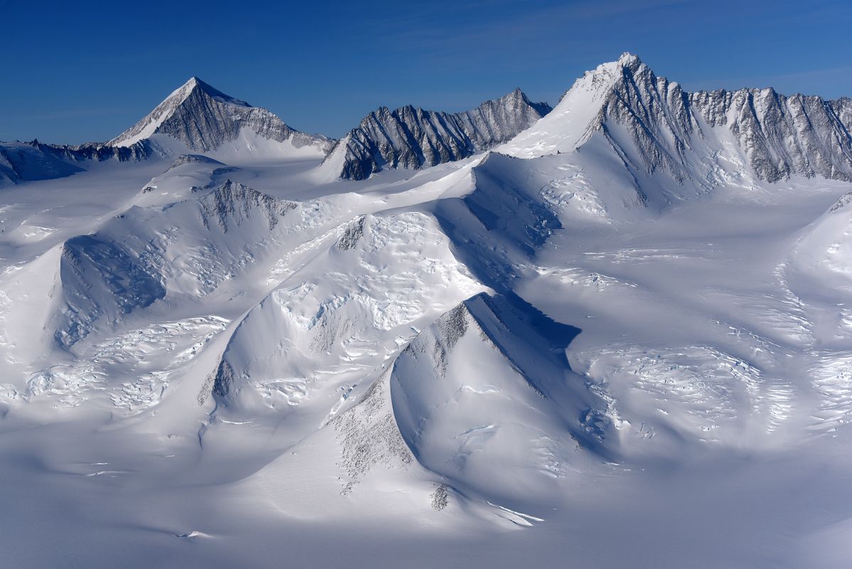 06A Mount Allen, Mount Liptak, Mount Southwick From Airplane Flying From Union Glacier Camp To Mount Vinson Base Camp